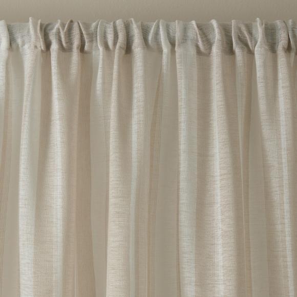 Laura Ashley Awning Stripe Sheer Panel Natural