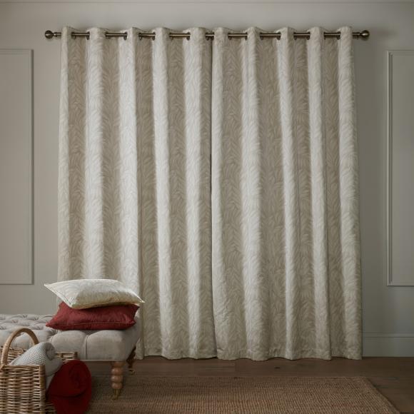 Laura Ashley Coulderton Natural Eyelet Curtains