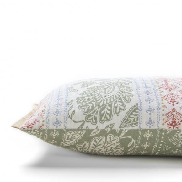 Laura Ashley Hedingham Stripe Cushion Hedgerow Green