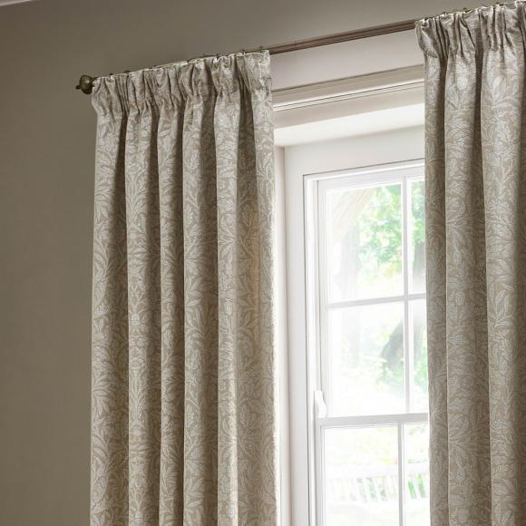 The Original Morris & Co Acorn Tonal Jacquard Linen Curtains