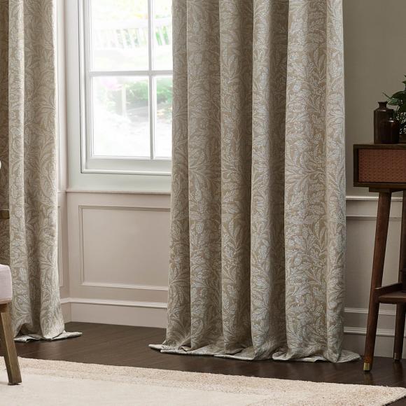 The Original Morris & Co Acorn Tonal Jacquard Linen Curtains