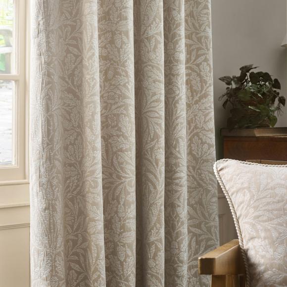 The Original Morris & Co Acorn Tonal Jacquard Linen Curtains
