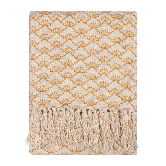 Yard Saku Printed Throw Honey