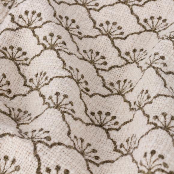 Yard Saku Printed Throw Olive