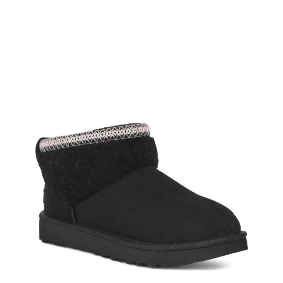 UGG W Classic Ultra Mini Maxi Curly Black