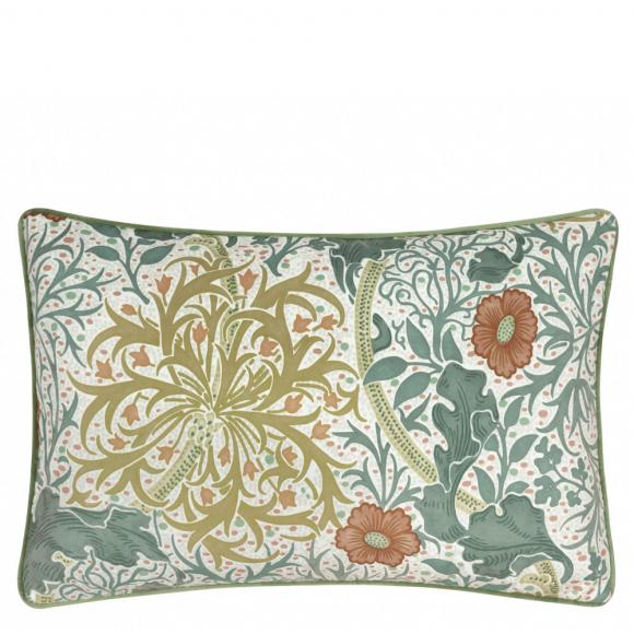 The Original Morris & Co Seaweed Cushion Stone / Sunflower
