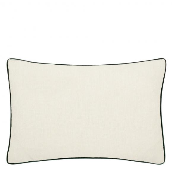 The Original Morris & Co Marigold Embroidered Cushion Leaf Green