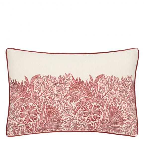 The Original Morris & Co Marigold Embroidered Cushion Russet