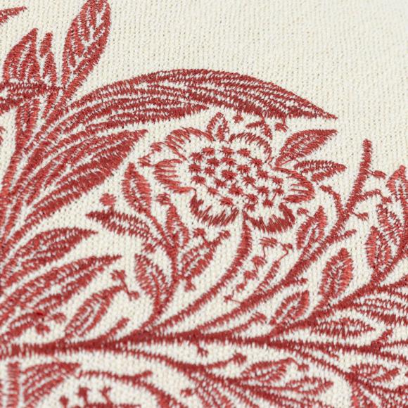 The Original Morris & Co Marigold Embroidered Cushion Russet