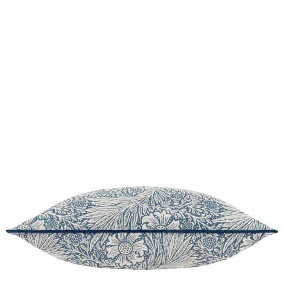The Original Morris & Co Marigold Piped Jacquard Cushion Indigo