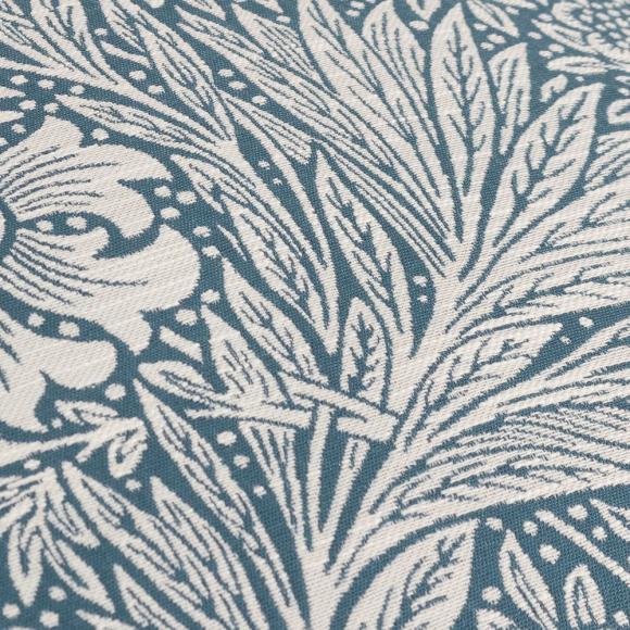 The Original Morris & Co Marigold Piped Jacquard Cushion Indigo