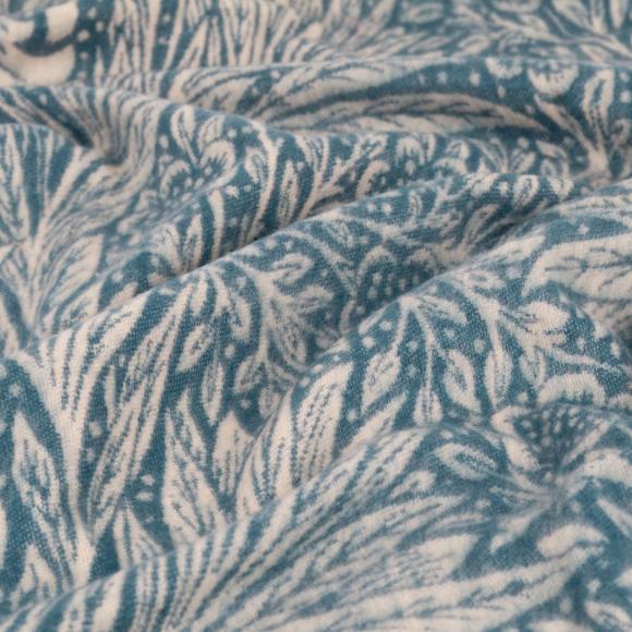 The Original Morris & Co Marigold Jacquard Throw Indigo