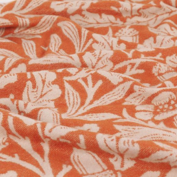 The Original Morris & Co Acorn Tonal Jacquard Throw Brick