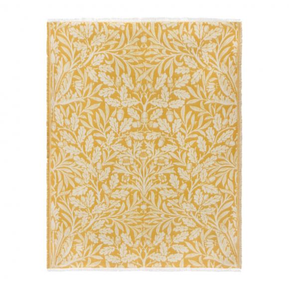 The Original Morris & Co Acorn Tonal Jacquard Throw Gold