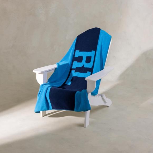 Ralph Lauren Home Signature Beach Towel - Turquoise / Navy