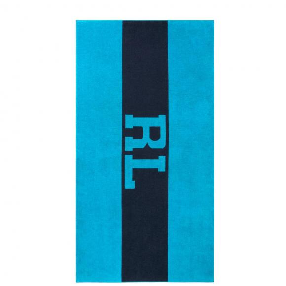Ralph Lauren Home Signature Beach Towel - Turquoise / Navy