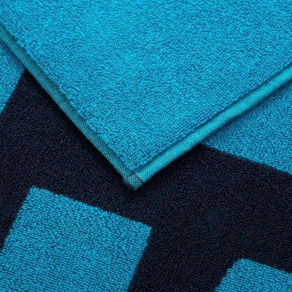 Ralph Lauren Home Signature Beach Towel - Turquoise / Navy