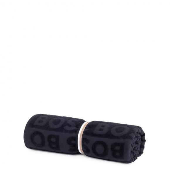 Boss Home Font Beach Towel Black
