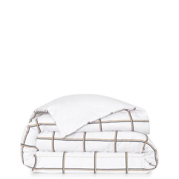 Boss Home B Check - Duvet Cover White