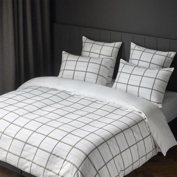 Boss Home B Check - Duvet Cover White