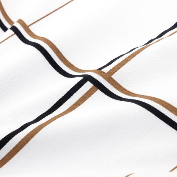 Boss Home B Check - Duvet Cover White