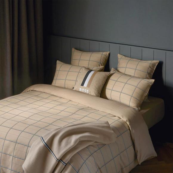 Boss Home B Check - Duvet Cover Beige