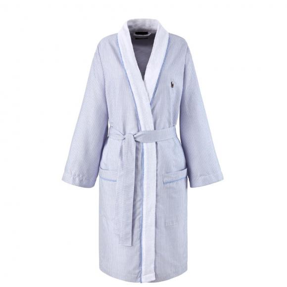 Ralph Lauren Home Oxford Kimono Robe Blue