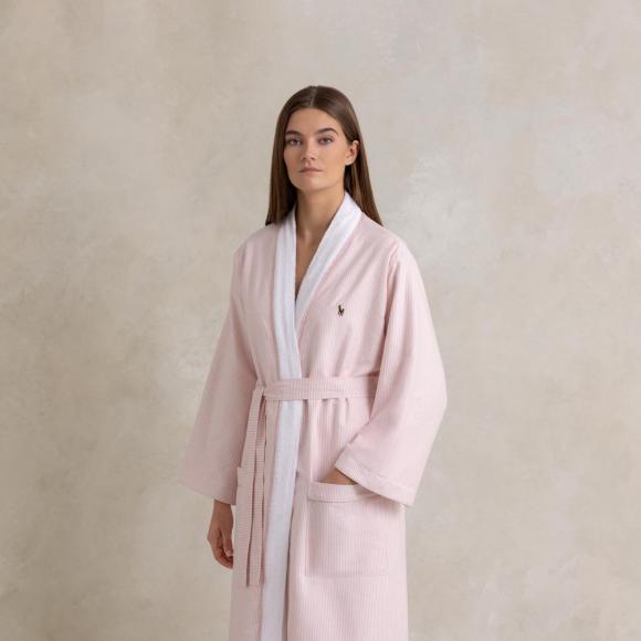 Ralph Lauren Home Oxford Kimono Robe Pink