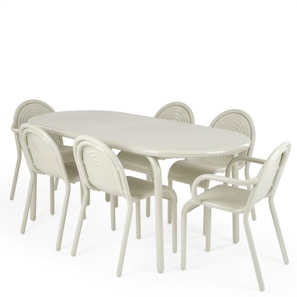 Tom Dixon Groove Arm Chair Putty