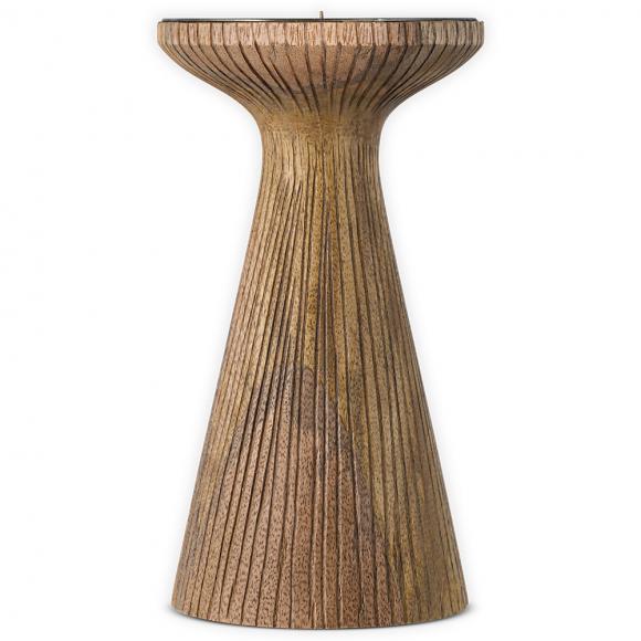 Nkuku Omari Mango Wood Candlestick - Natural