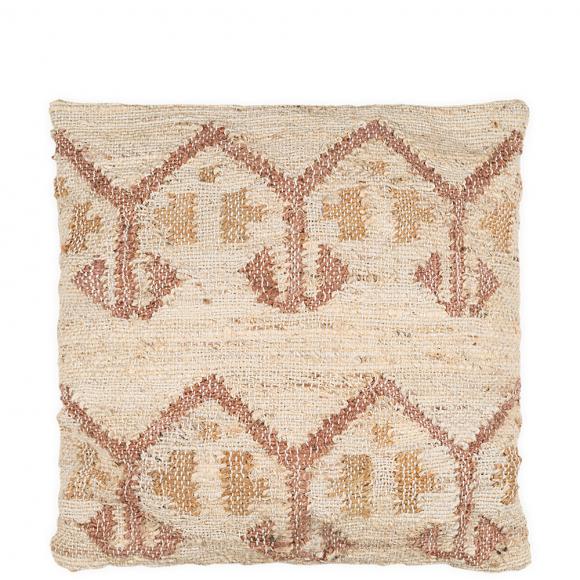 Nkuku Nuvali Cotton & Jute Cushion Cover Rust
