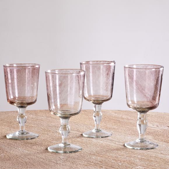 Nkuku Llanera Wine Glass Plum (Set of Four)