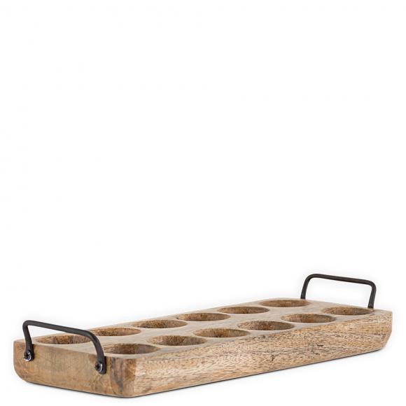 Nkuku Anda Mango Wood Egg Holder - Natural