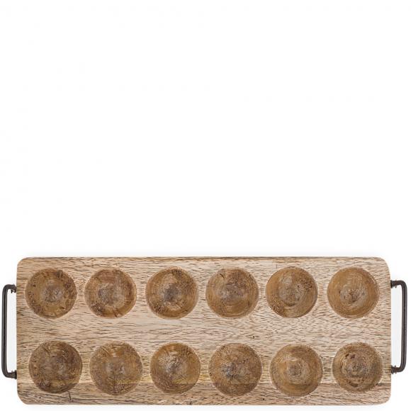 Nkuku Anda Mango Wood Egg Holder - Natural