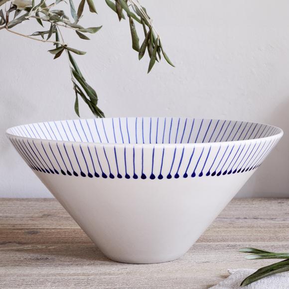 Nkuku Iba Serving Bowl Indigo