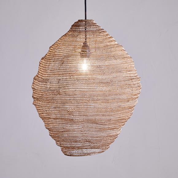 Nkuku Mukuni Wire Iron Lampshade | Brass