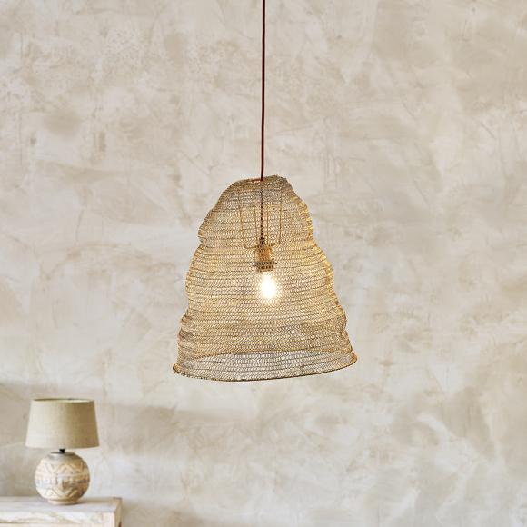 Nkuku Jatani Wire Iron Lampshade | Antique Brass