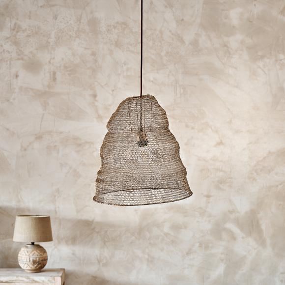 Nkuku Jatani Wire Iron Lampshade | Antique Brass