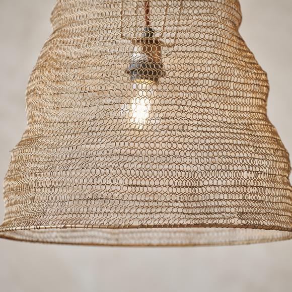 Nkuku Jatani Wire Iron Lampshade | Antique Brass