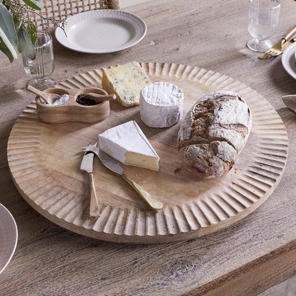 Nkuku Soria Mango Wood Lazy Susan Natural 