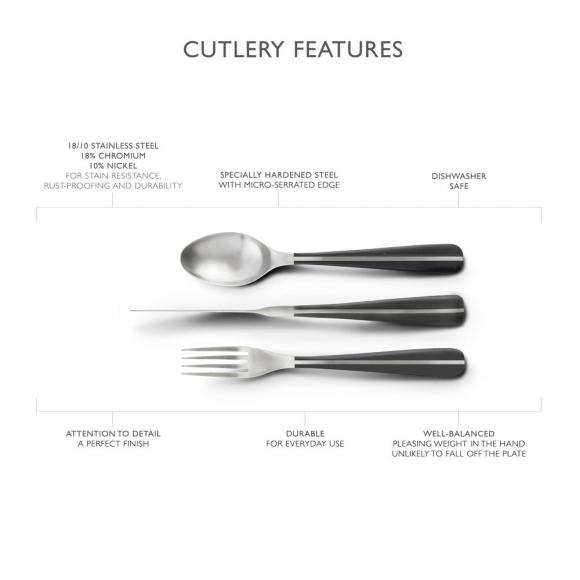 Robert Welch Designs Contour Noir Satin Cutlery Set