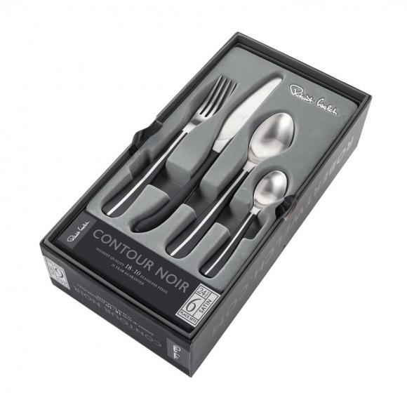 Robert Welch Designs Contour Noir Satin Cutlery Set