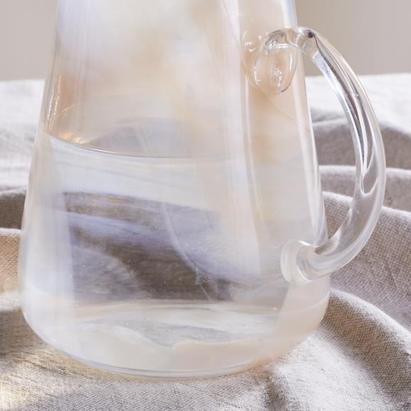 Nkuku Shirali Marble Swirl Jug Apricot 