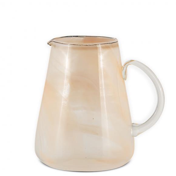 Nkuku Shirali Marble Swirl Jug Apricot 