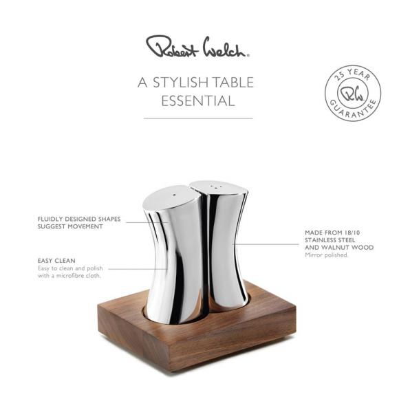 Robert Welch Designs Drift Salt & Pepper Shakers & Stand Set