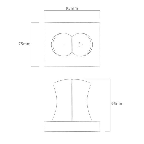 Robert Welch Designs Drift Salt & Pepper Shakers & Stand Set