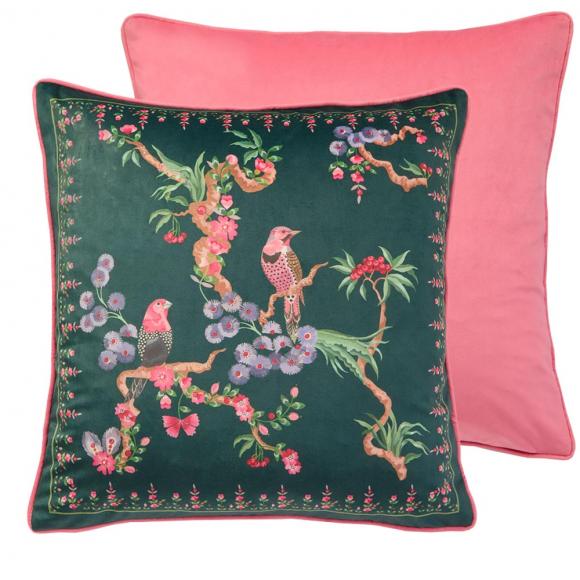 Cath Kidston Bird Cushion Emerald
