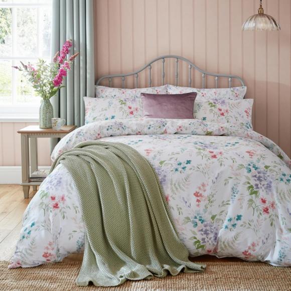 Laura Ashley Aulden Flowers Lavender Duvet Cover Set