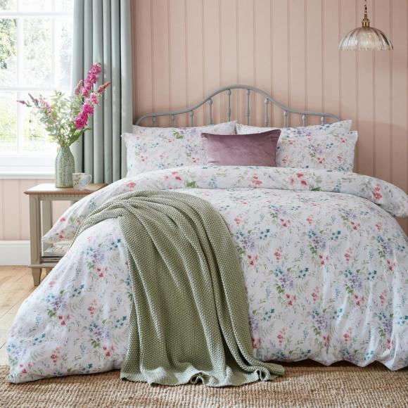 Laura Ashley Aulden Flowers Lavender Duvet Cover Set