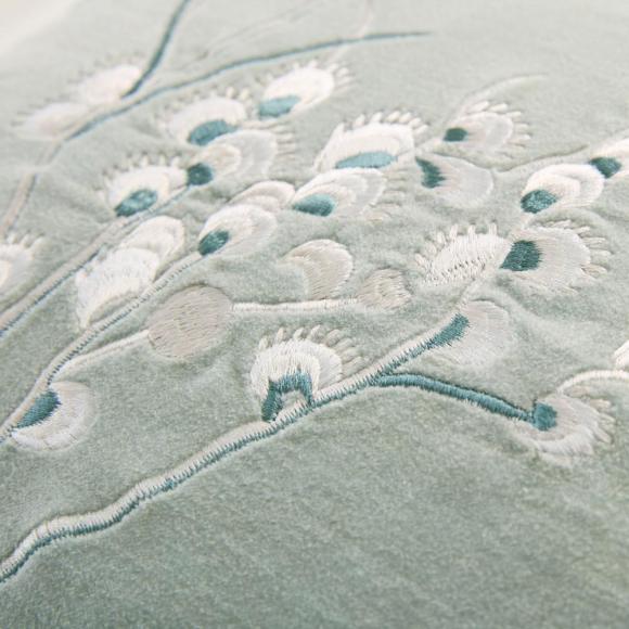 Laura Ashley Pussy Willow Embroidered Cushion Sage